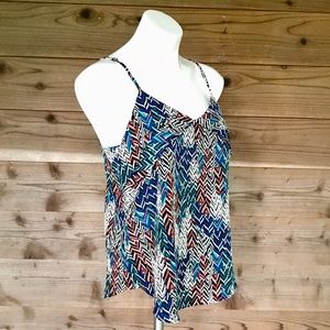 Eight Sixty Geometric Print Spaghetti Top Sz Med